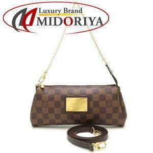 Louis Vuitton Damier Eva Handbag Ebene Brown
